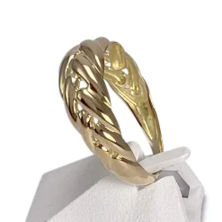 Bague d'occasion or 750 jaune tressée