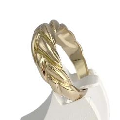 Bague d'occasion or 750 jaune tressée
