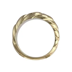 Bague d'occasion or 750 jaune tressée