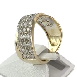 Bague d'occasion or 750 jaune zirconias