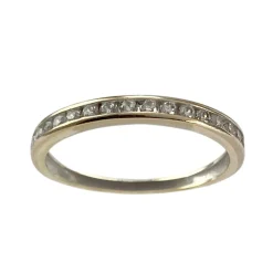 Bague d'occasion or 375 jaune zirconias