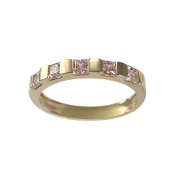 Bague d'occasion or 750 jaune zirconias