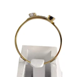 Bague d'occasion or 750 jaune zirconia saphir