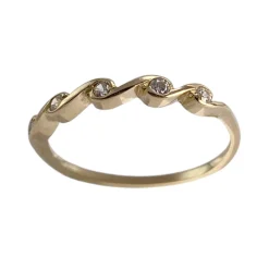 Bague d'occasion or 750 jaunezirconias