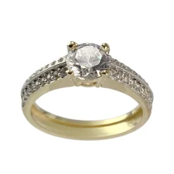 Bague d'occasion or 585 jaunezirconias