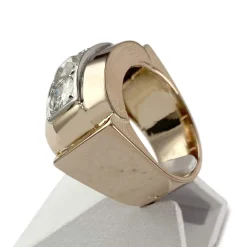 Bague d'occasion or 750 2 ors tank diamants