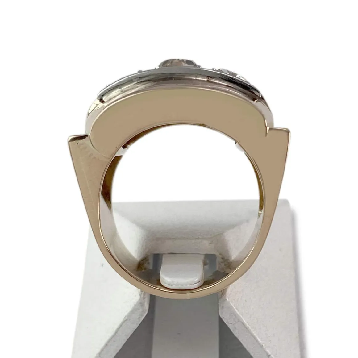Bague d'occasion or 750 2 ors tank diamants