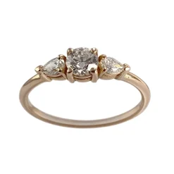 Bague d'occasion or 750 rose diamants