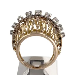 Bague d'occasion or 750 rose et or blanc diamants