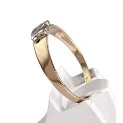 Bague d'occasion  or rose et rhodié 585 diamant
