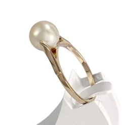 Bague d'occasion or 750 rose perle de culture