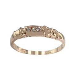 Bague d'occasion or 585 rose zirconias