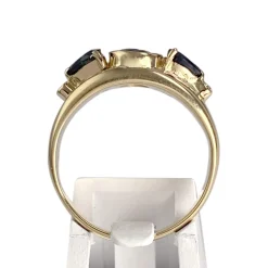 Bague d'occasion or 750 saphirs diamants