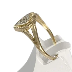 Bague d'occasion 2 ors 750 coeur diamants