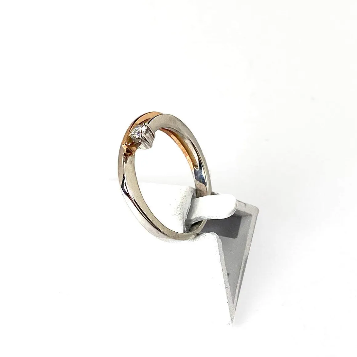 Bague d'occasion 2 ors 750 diamant
