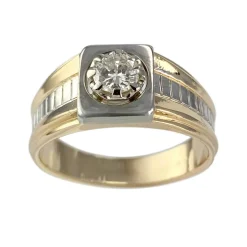 Bague d'occasion 2 ors 750 diamant