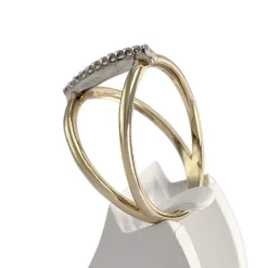 Bague d'occasion 2 ors 375 diamant