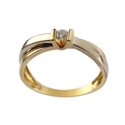 Bague d'occasion 2 ors 750  diamant