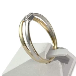 Bague d'occasion 2 ors 750 diamants