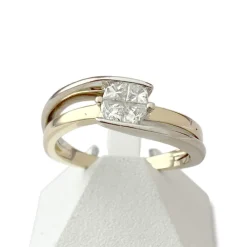 Bague d'occasion 2 ors 750 diamants