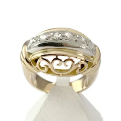 Bague d'occasion 2 ors 750 diamants
