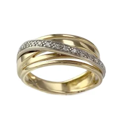 Bague d'occasion 2 ors 750 diamants