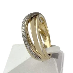 Bague d'occasion 2 ors 750 diamants