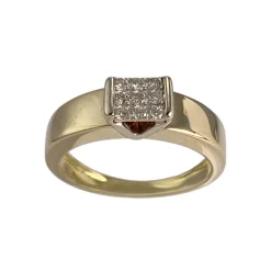 Bague d'occasion 2 ors 750 diamants