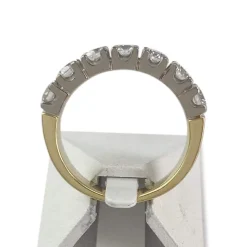 Bague d'occasion 2 ors 750 diamants synthetiques