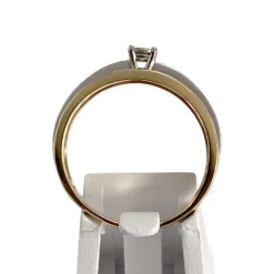 Bague d'occasion  2 ors 750 jaune diamants