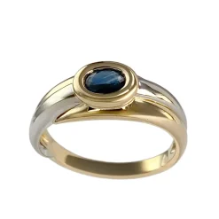 Bague d'occasion 2 ors 750 saphir