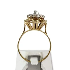 Bague d'occasion 2 ors 750 spinelles synthétiques