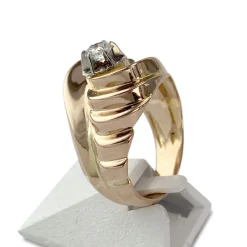Bague d'occasion 2 ors 750 zirconia