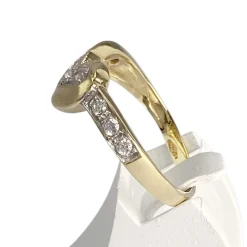 Bague d'occasion 2 ors 750 zirconias