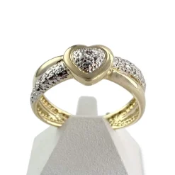 Bague d'occasion or 750 2 tons diamants