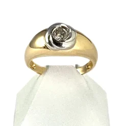 Bague d'occasion or 750 2 tons diamants