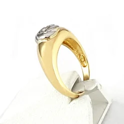 Bague d'occasion or 750 2 tons diamants
