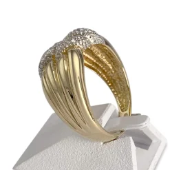 Bague d'occasion  or 750 2 tons diamants