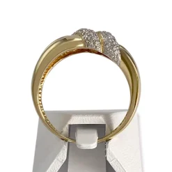 Bague d'occasion  or 750 2 tons diamants