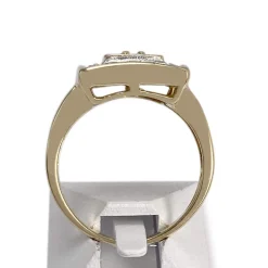 Bague d'occasion or 750 2 tons diamant saphir