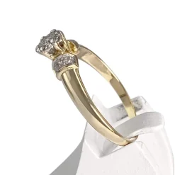 Bague d'occasion or 750 2 tons diamants