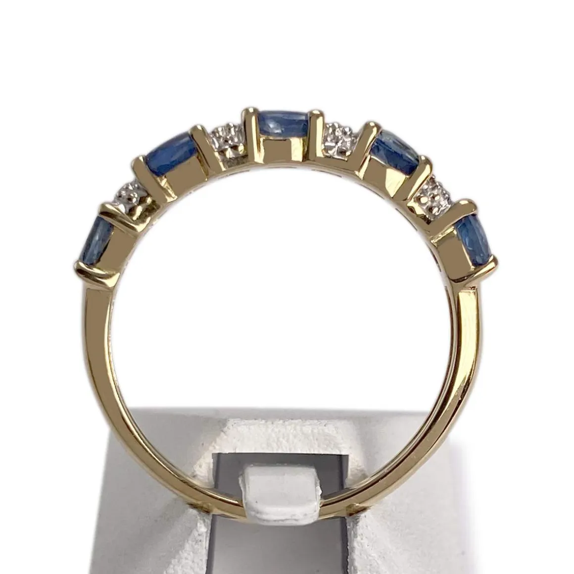 Bague d'occasion or 750 2 tons diamant saphir
