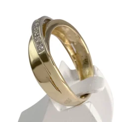 Bague d'occasion or 750 2 tons diamants