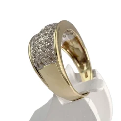 Bague d'occasion or 750 2 tons diamants