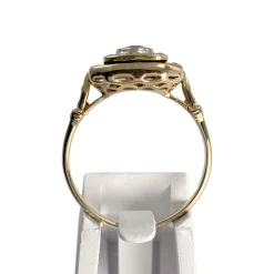 Bague d'occasion or 750  2 tons diamants, saphirs