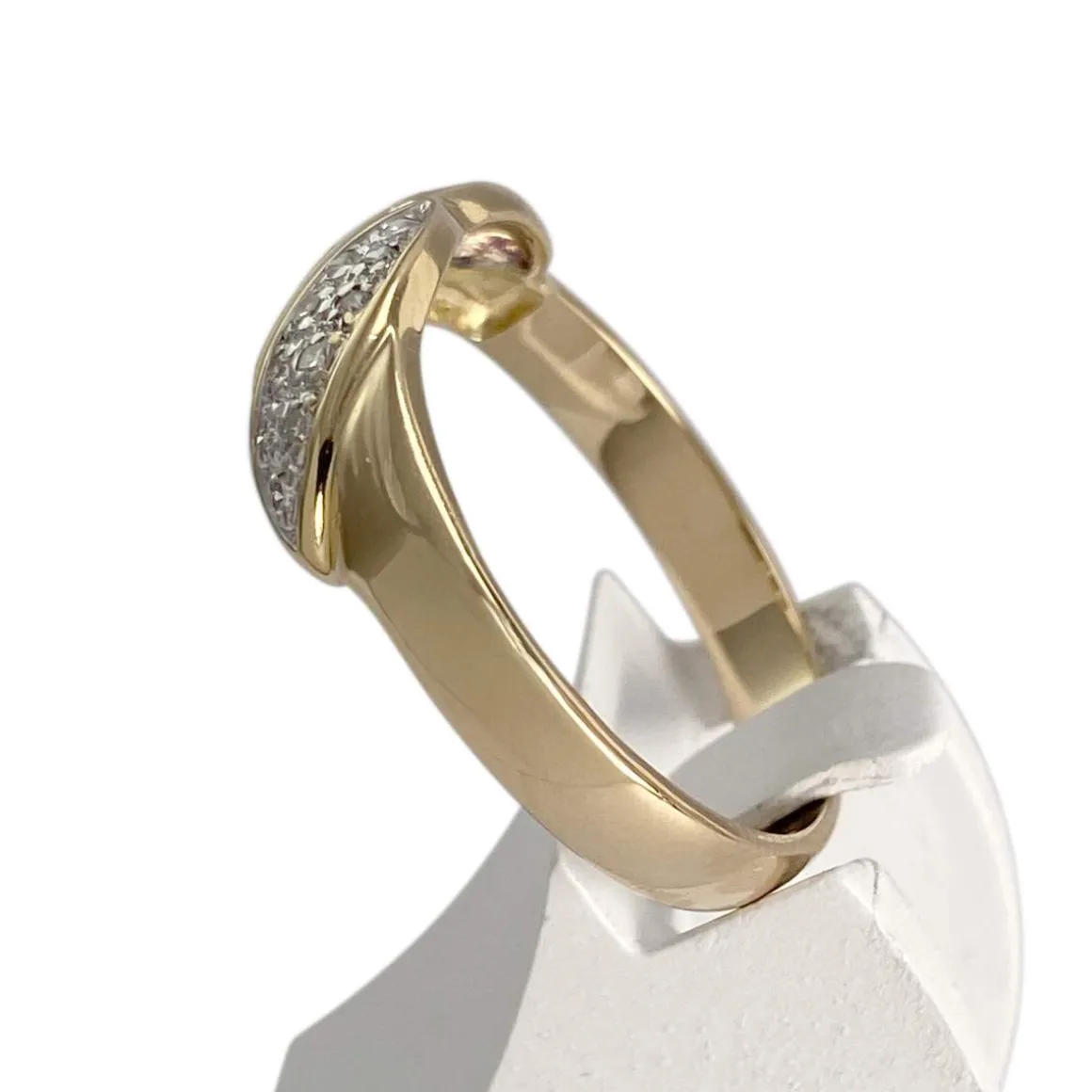 Bague d'occasion or 2 tons 750 diamants
