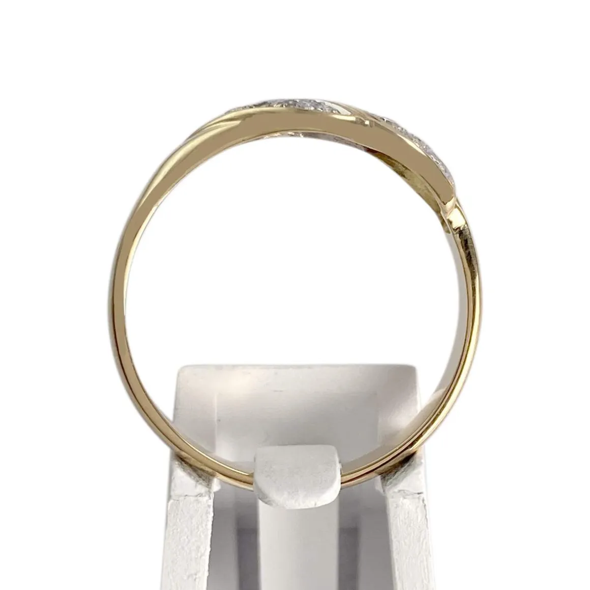 Bague d'occasion or 2 tons 750 diamants
