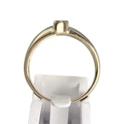 Bague d'occasion or 585 2 tons diamant émeraude