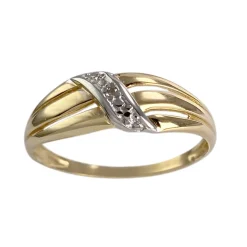 Bague d'occasion  or 2 tons 750 diamant