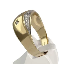 Bague d'occasion  or 750 2 tons diamants